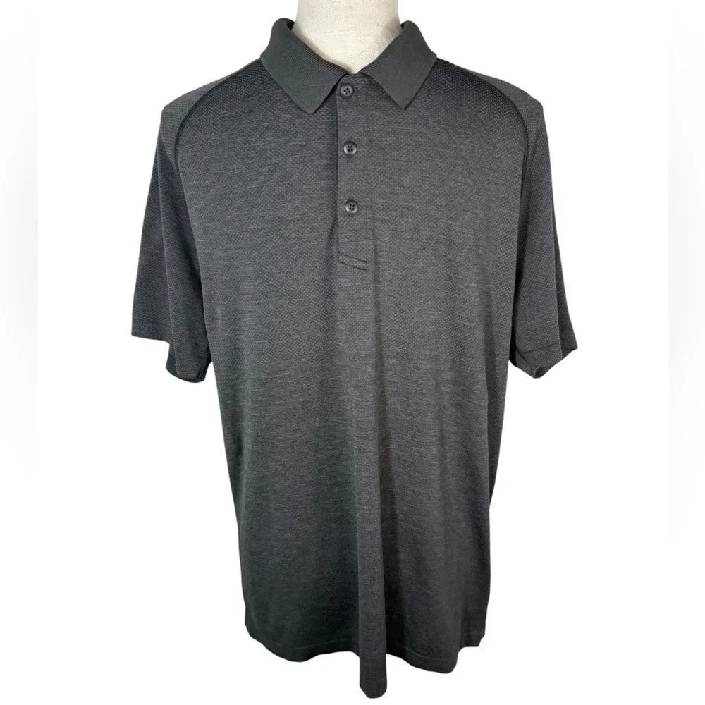 Lululemon Men’s Graphite Grey Metal Vent Tech Polo Shirt - Picture 2 of 6